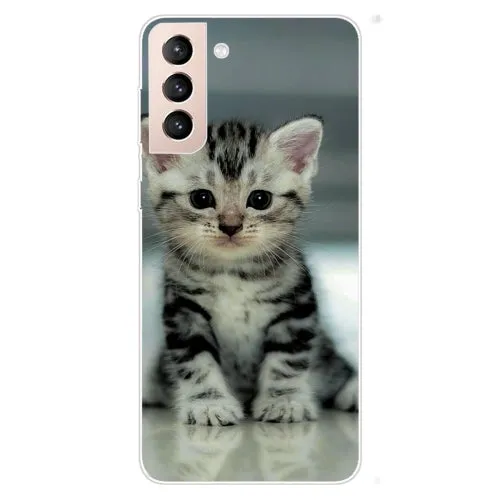 For Samsung Galaxy S22 5G Colored Drawing Pattern High Transparent TPU Phone Protective Case(Oil