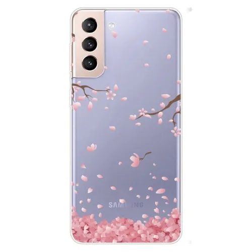For Samsung Galaxy S22 5G Colored Drawing Pattern High Transparent TPU Phone Protective Case(Oil
