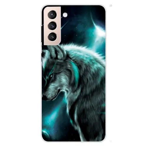 For Samsung Galaxy S22 5G Colored Drawing Pattern High Transparent TPU Phone Protective Case(Oil