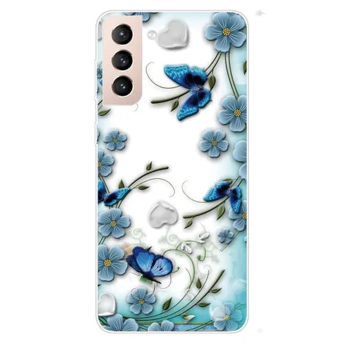 For Samsung Galaxy S22 5G Colored Drawing Pattern High Transparent TPU Phone Protective Case(Oil