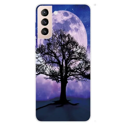 For Samsung Galaxy S22 5G Colored Drawing Pattern High Transparent TPU Phone Protective Case(Oil