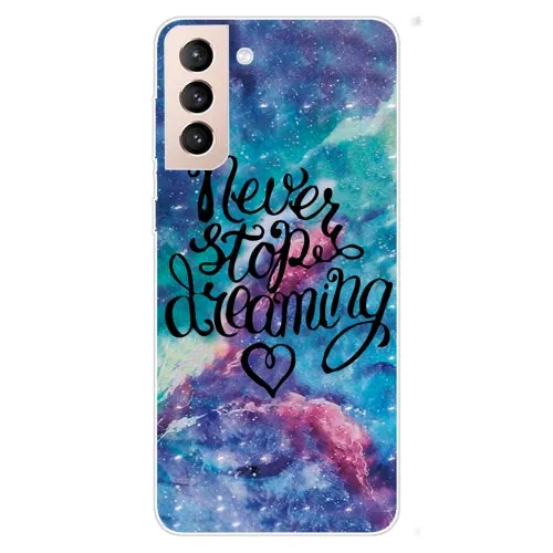 For Samsung Galaxy S22 5G Colored Drawing Pattern High Transparent TPU Phone Protective Case(Oil