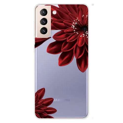 For Samsung Galaxy S22 5G Colored Drawing Pattern High Transparent TPU Phone Protective Case(Oil
