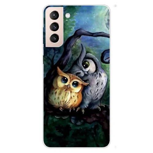 For Samsung Galaxy S22 5G Colored Drawing Pattern High Transparent TPU Phone Protective Case(Oil