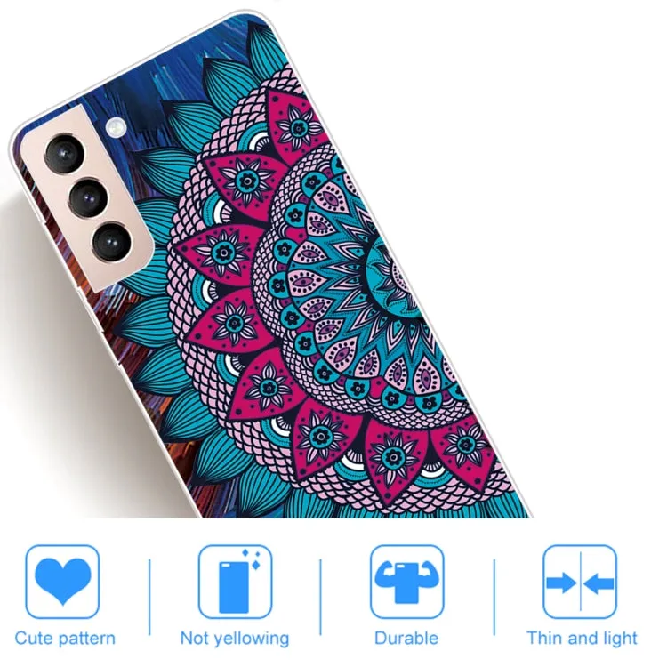 For Samsung Galaxy S22 5G Colored Drawing Pattern High Transparent TPU Phone Protective Case(Oil