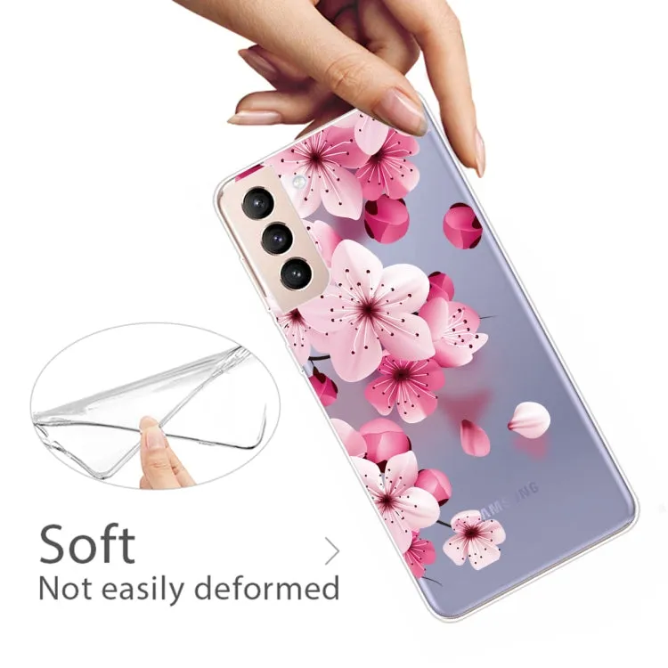 For Samsung Galaxy S22 5G Coloured Drawing Pattern Highly Transparent TPU Phone Protective