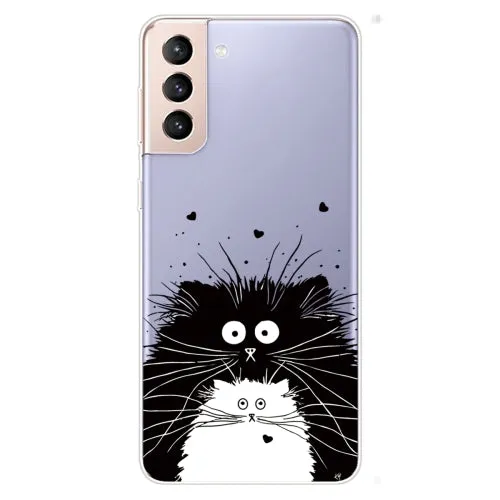 For Samsung Galaxy S22 5G Coloured Drawing Pattern Highly Transparent TPU Phone Protective