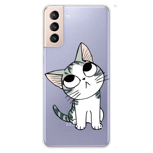 For Samsung Galaxy S22 5G Coloured Drawing Pattern Highly Transparent TPU Phone Protective