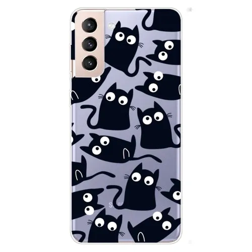 For Samsung Galaxy S22 5G Coloured Drawing Pattern Highly Transparent TPU Phone Protective