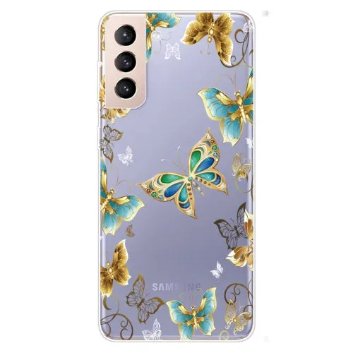 For Samsung Galaxy S22 5G Coloured Drawing Pattern Highly Transparent TPU Phone Protective