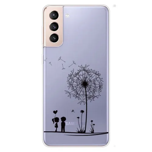 For Samsung Galaxy S22 5G Coloured Drawing Pattern Highly Transparent TPU Phone Protective