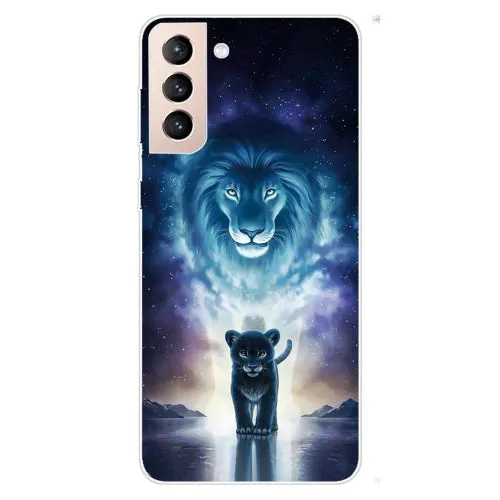 For Samsung Galaxy S22 5G Coloured Drawing Pattern Highly Transparent TPU Phone Protective