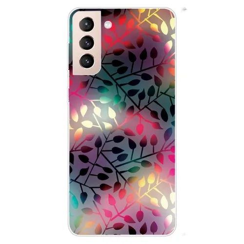 For Samsung Galaxy S22 5G Shockproof Painted Transparent TPU Phone Protective