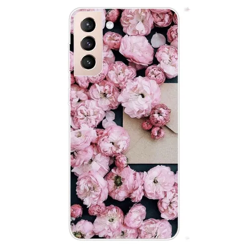 For Samsung Galaxy S22 5G Shockproof Painted Transparent TPU Phone Protective