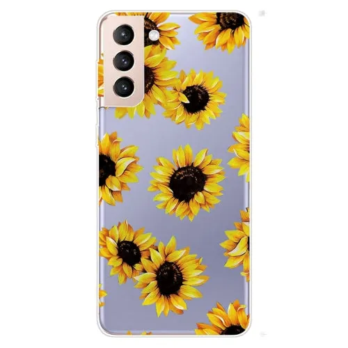 For Samsung Galaxy S22 5G Shockproof Painted Transparent TPU Phone Protective