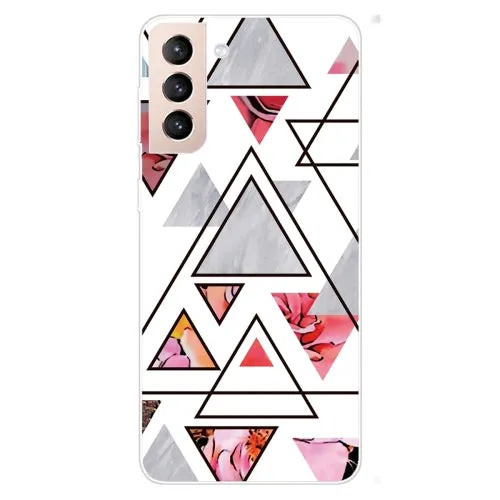 For Samsung Galaxy S22 5G Shockproof Painted Transparent TPU Phone Protective