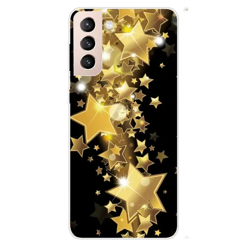 For Samsung Galaxy S22 5G Shockproof Painted Transparent TPU Phone Protective