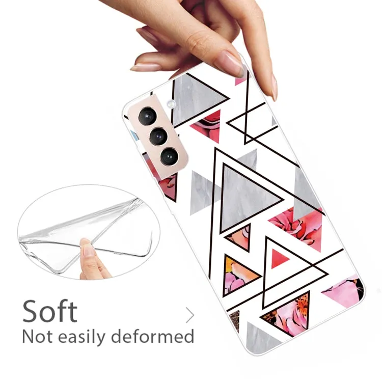For Samsung Galaxy S22 5G Shockproof Painted Transparent TPU Phone Protective