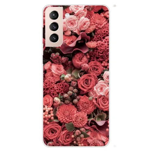 For Samsung Galaxy S22 5G Shockproof Painted Transparent TPU Phone Protective