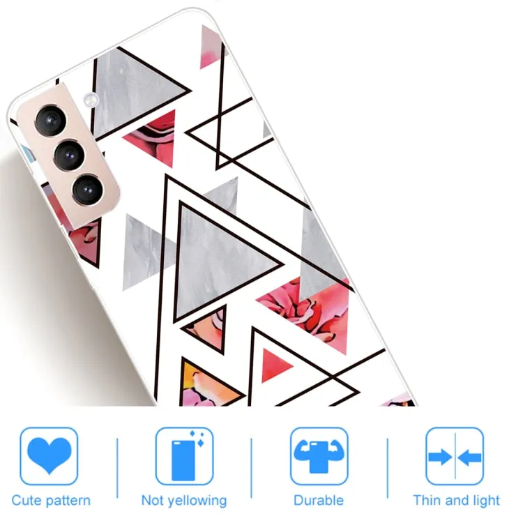 For Samsung Galaxy S22 5G Shockproof Painted Transparent TPU Phone Protective