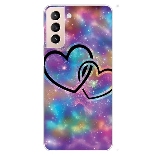 For Samsung Galaxy S22 5G Shockproof Painted Transparent TPU Phone Protective