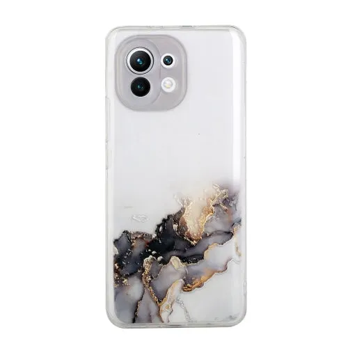For Xiaomi Mi 11 Hollow Marble Pattern TPU Precise Hole Protective