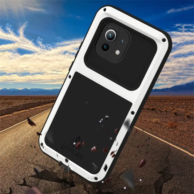For Xiaomi Mi 11 LOVE MEI Metal Shockproof Waterproof Dustproof Protective Case without