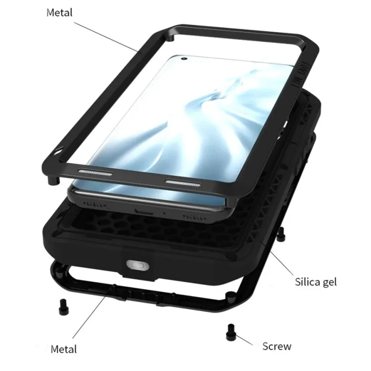 For Xiaomi Mi 11 LOVE MEI Metal Shockproof Waterproof Dustproof Protective Case without