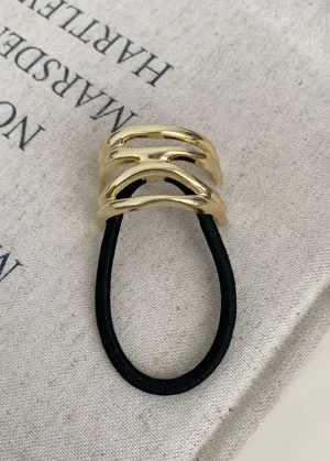 Gold Metal Hair Tie Cuff - Branch