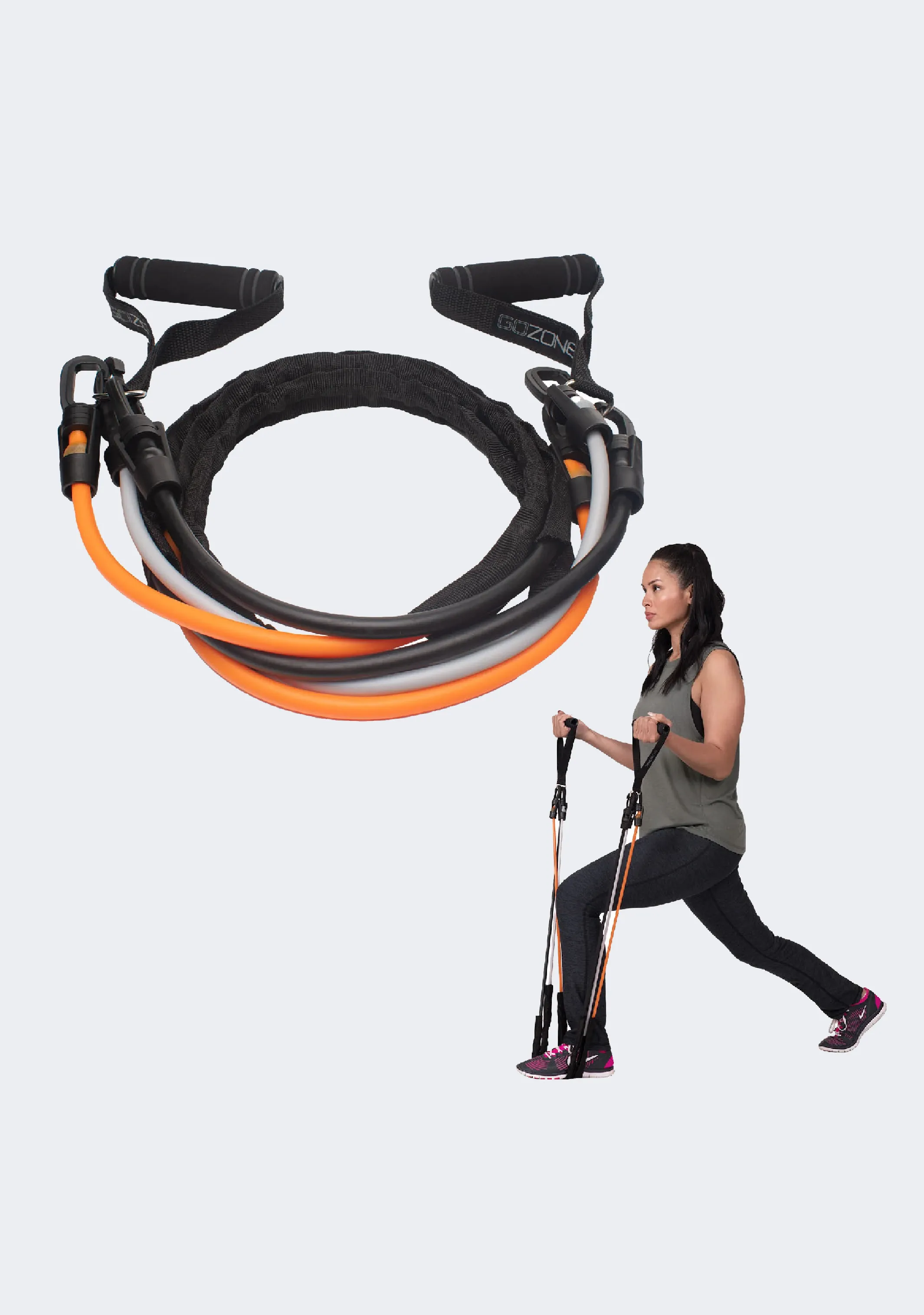 GoZone 3 in 1 Resistance Bands With FREE Light Resistance Band
