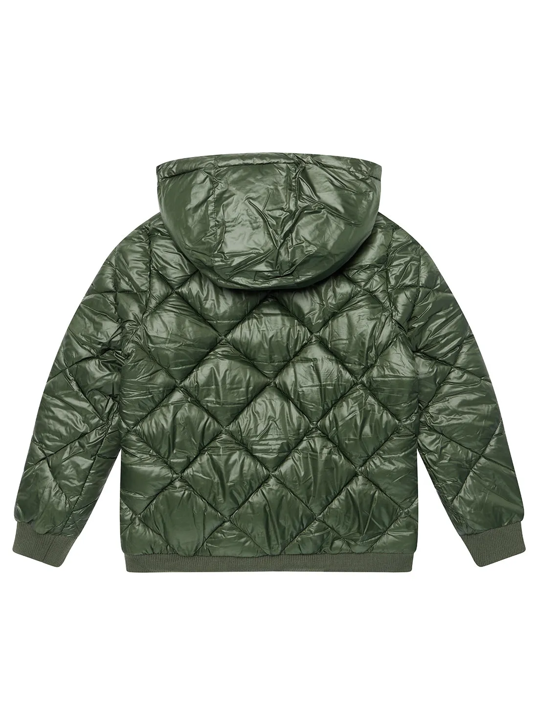 Green Hooded Bomber Jacket (7-16)