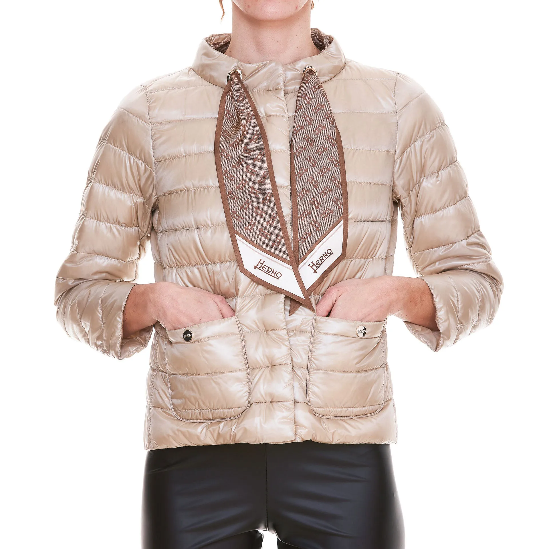 Herno Tied Long-Sleeved Padded Jacket
