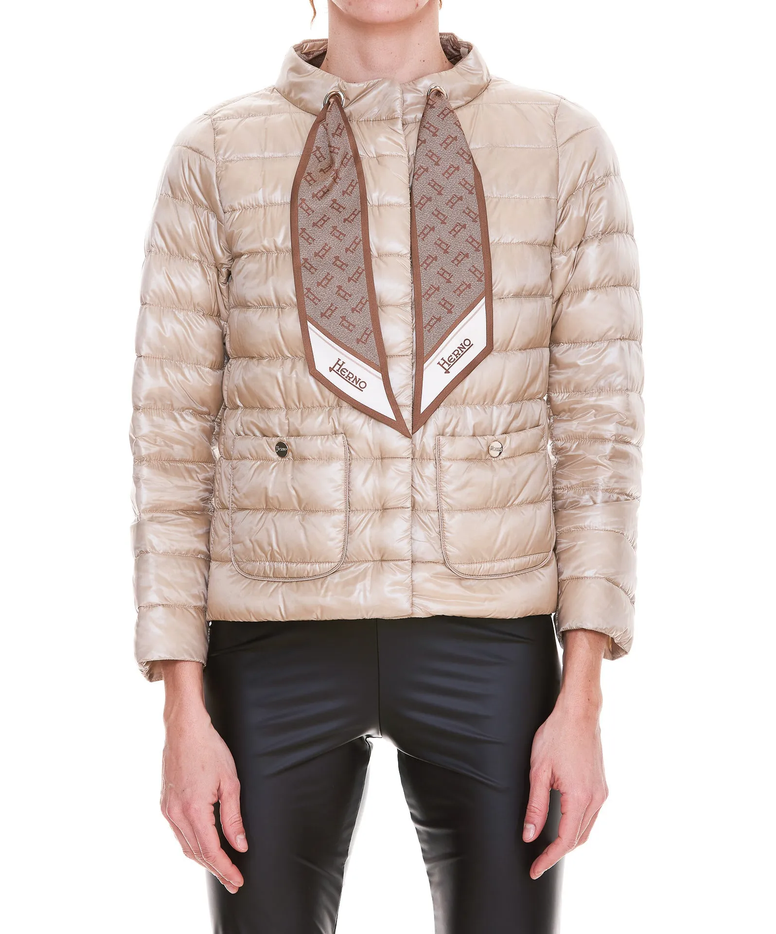 Herno Tied Long-Sleeved Padded Jacket
