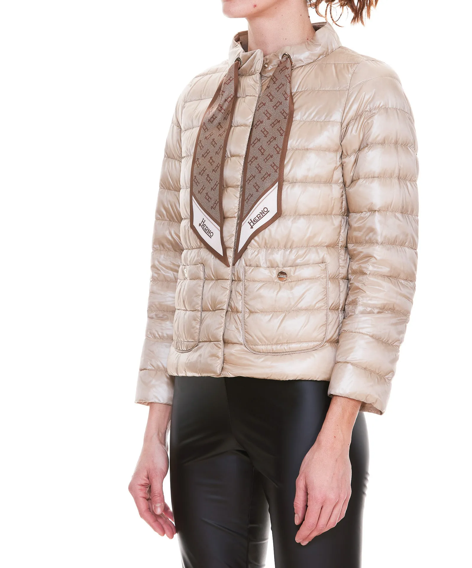 Herno Tied Long-Sleeved Padded Jacket