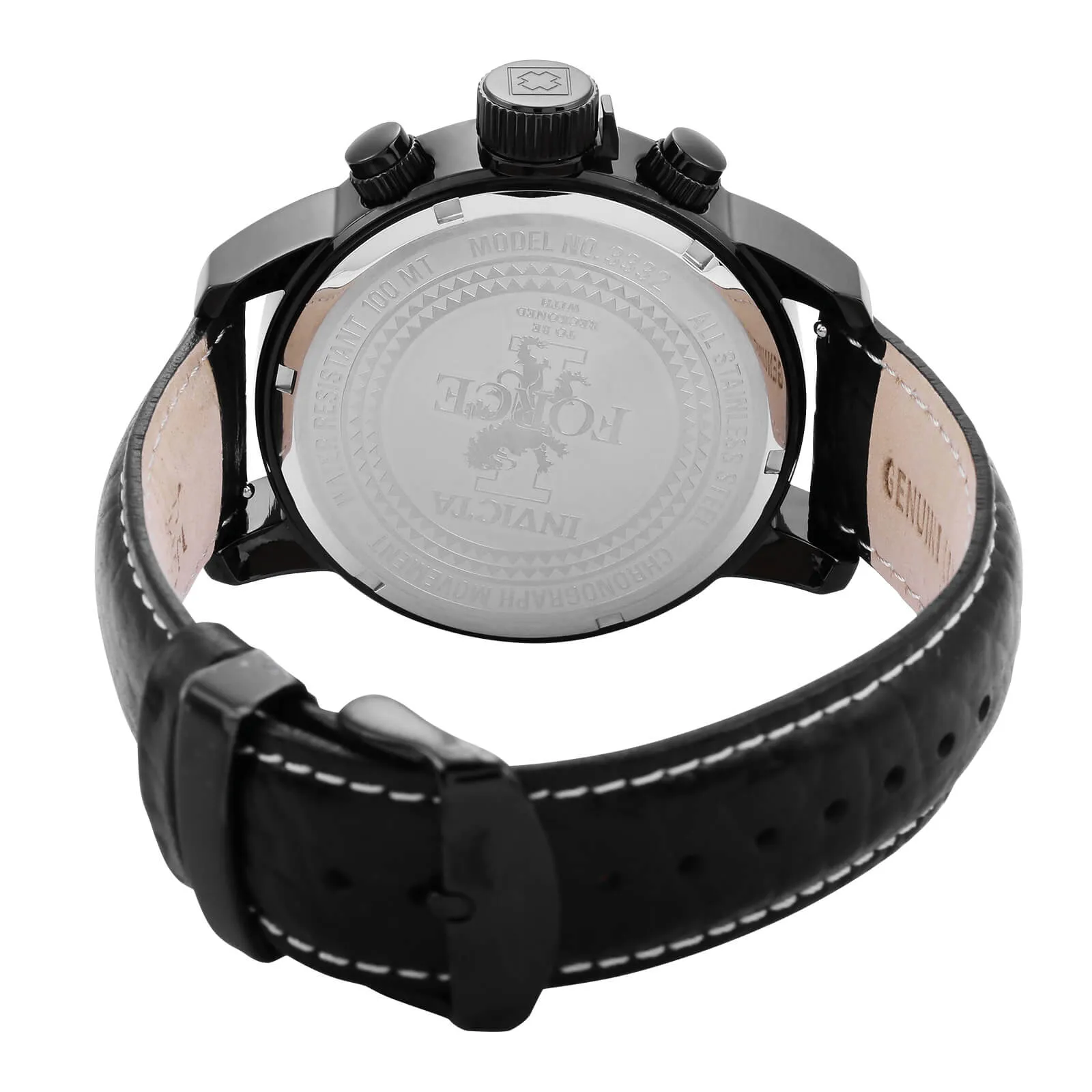 Invicta Men's Chronograph Leather Strap Watch - S1 Rally Lefty Black Dial | 3332