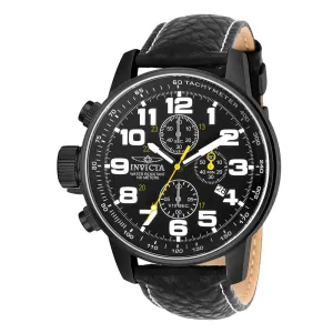 Invicta Men's Chronograph Leather Strap Watch - S1 Rally Lefty Black Dial | 3332