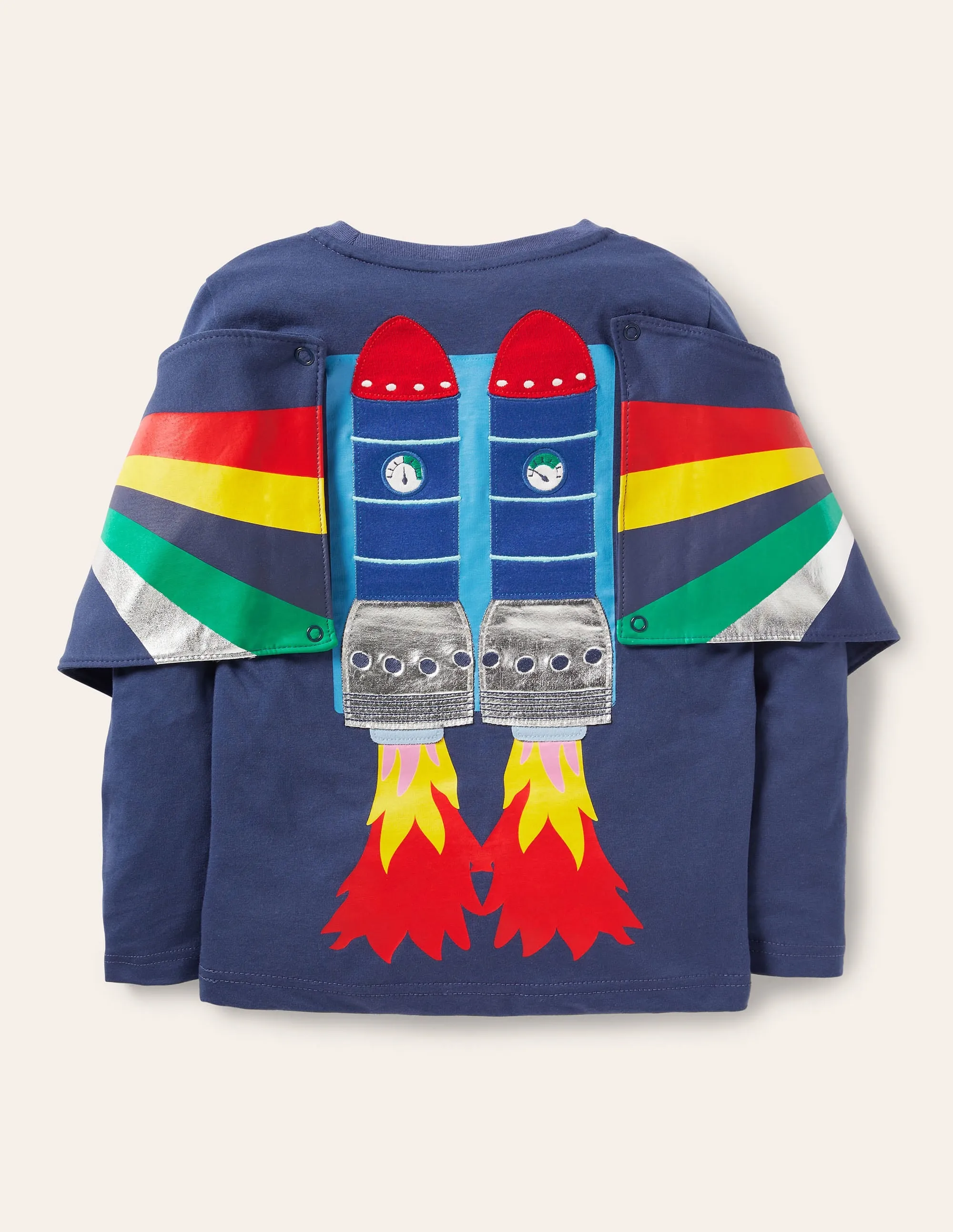 Jet Pack T-shirt-Starboard Blue Rocket