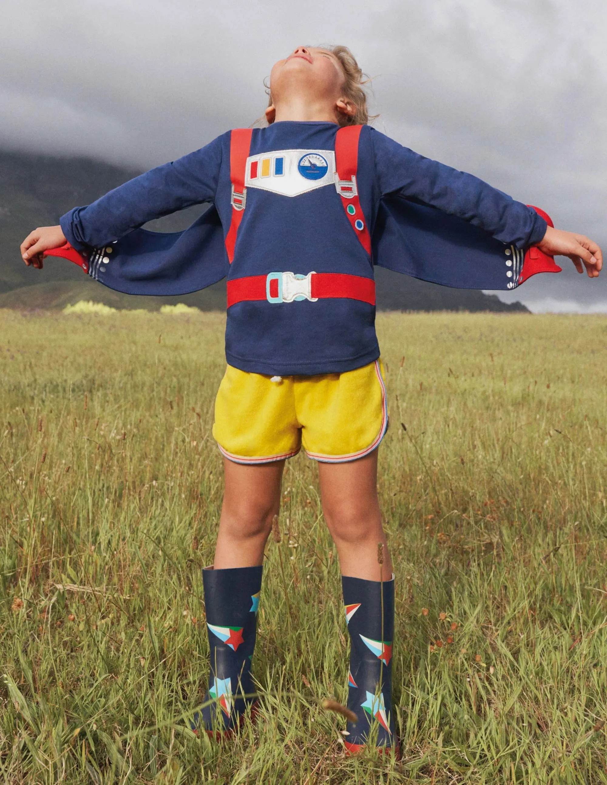 Jet Pack T-shirt-Starboard Blue Rocket