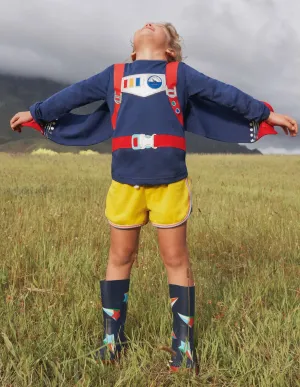 Jet Pack T-shirt-Starboard Blue Rocket