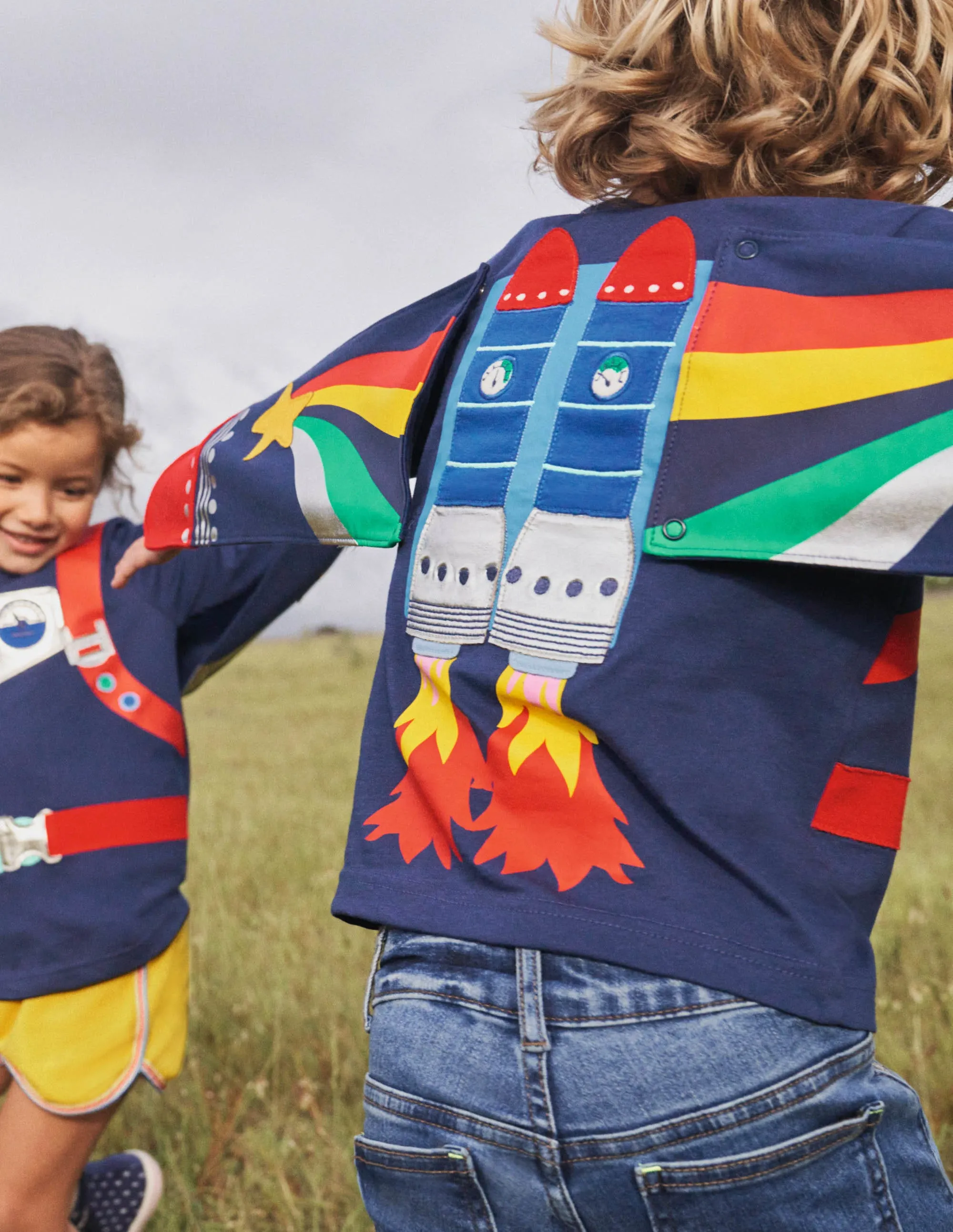 Jet Pack T-shirt-Starboard Blue Rocket