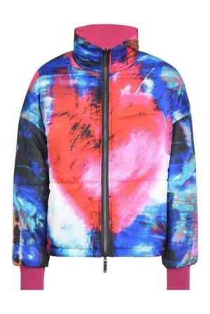 Just Cavalli Allover Graphic Print Reversible Padded Jacket
