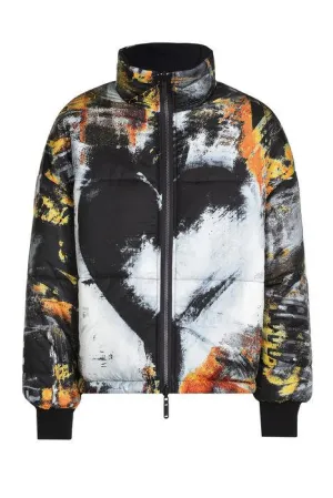 Just Cavalli Allover Graphic Print Reversible Padded Jacket