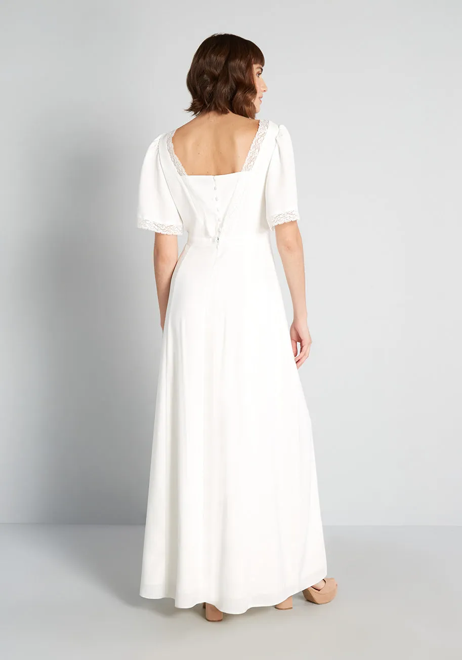 Lace You Down the Aisle Maxi Dress