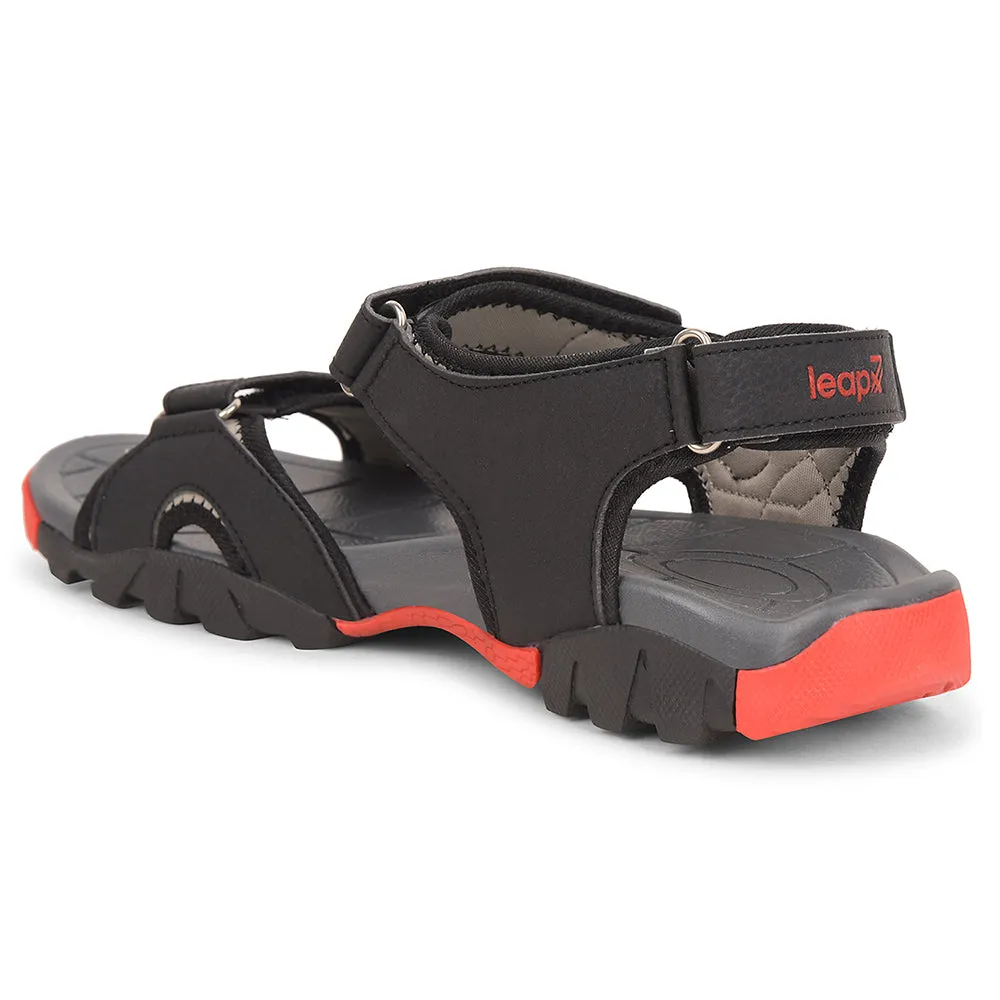 Leap7x Black Sporty Casual Sandal For Men ALBANIA-2 By Liberty