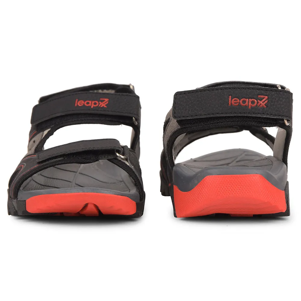 Leap7x Black Sporty Casual Sandal For Men ALBANIA-2 By Liberty