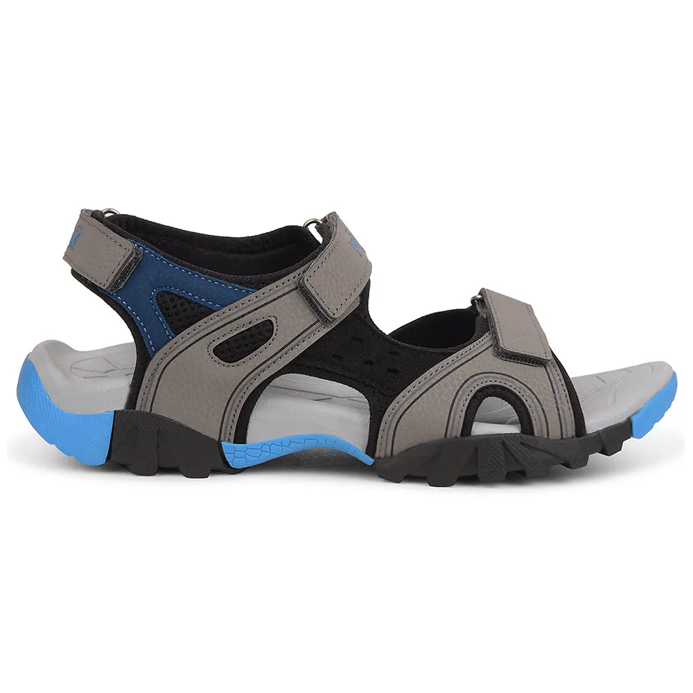 Leap7x Light Grey Sporty Casual Sandal For Men ALBANIA-2 By Liberty