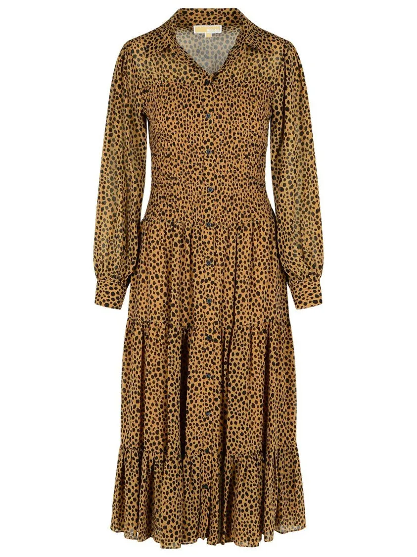 'Leopardato' Brown Polyester Dress