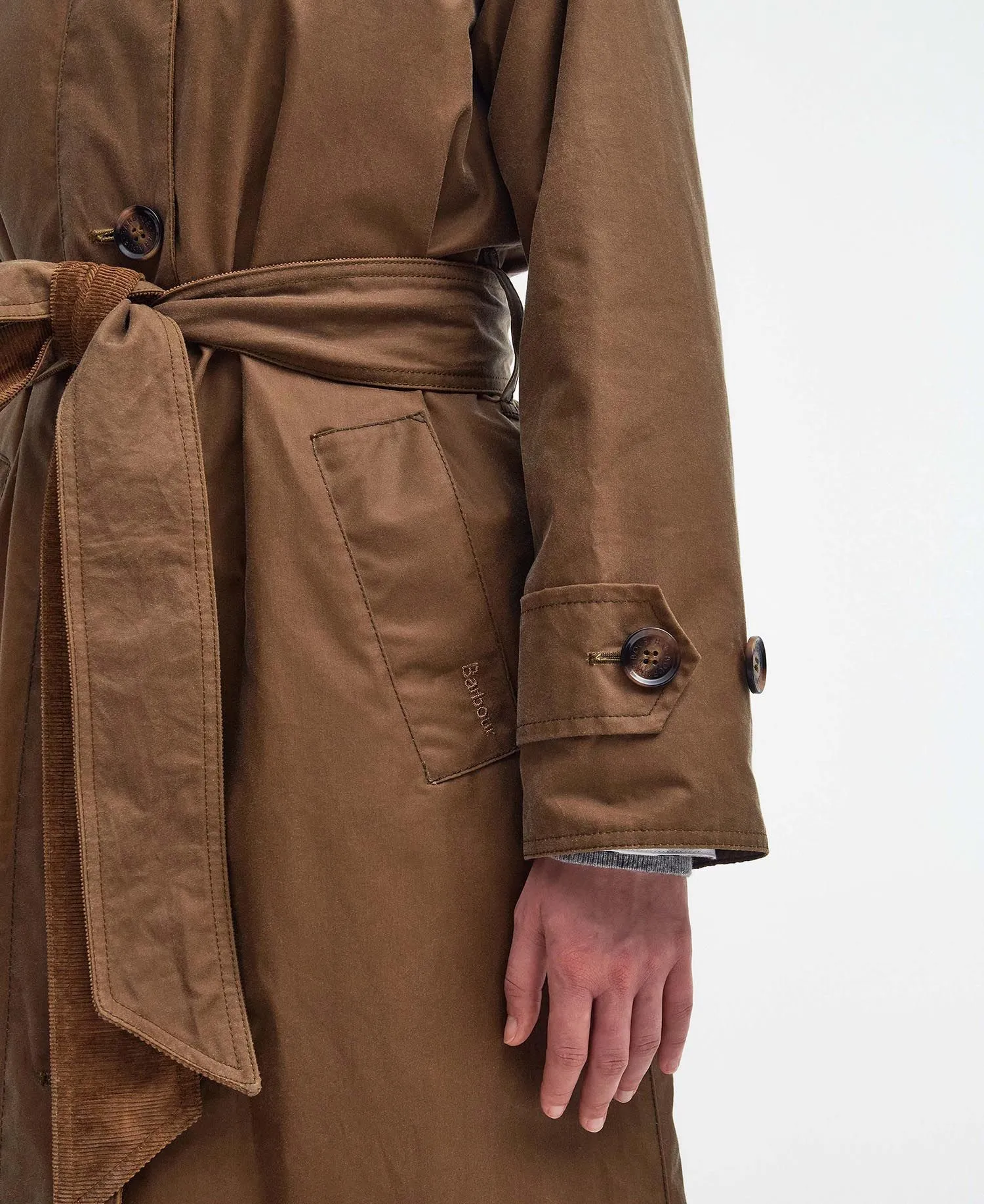 Marianne Waxed Trench Coat Sand/Ancient Loden Tartan
