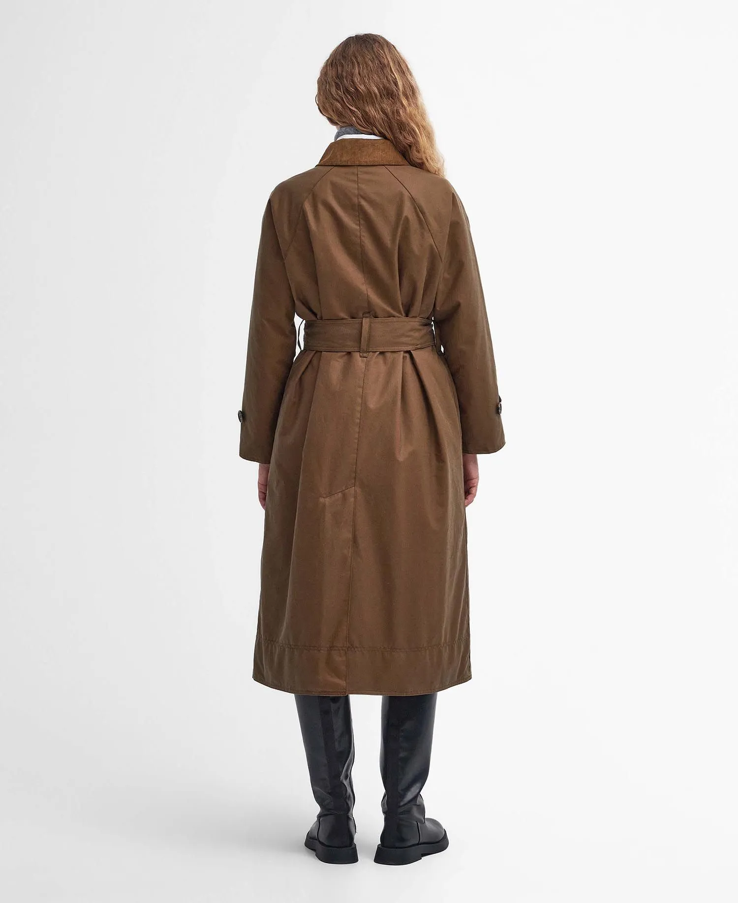 Marianne Waxed Trench Coat Sand/Ancient Loden Tartan