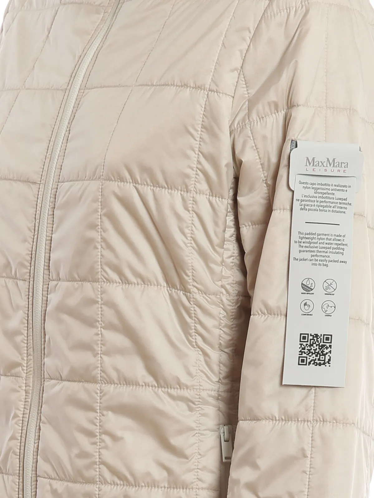 Max Mara Leisure Logo Detailed Zip-Up Padded Jacket
